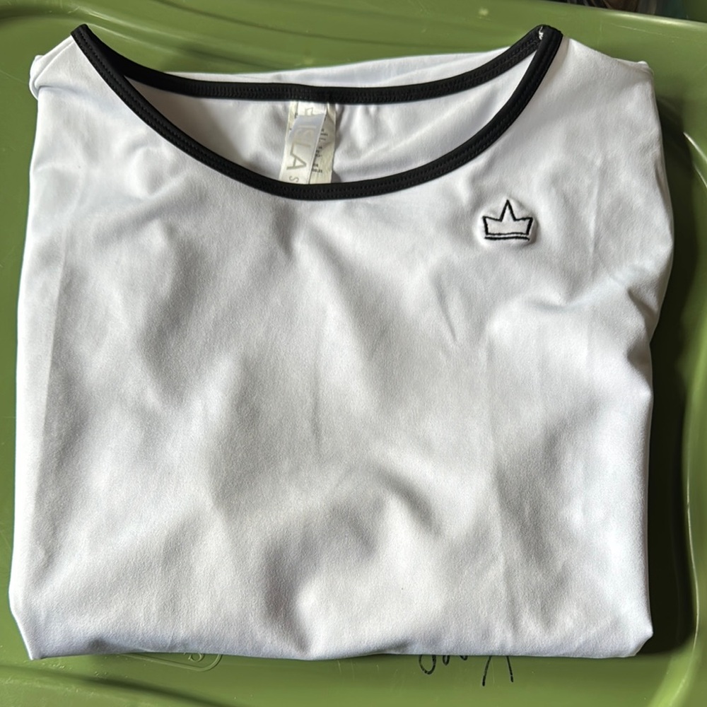ISLA Sport White T-Shirt with Black Trim